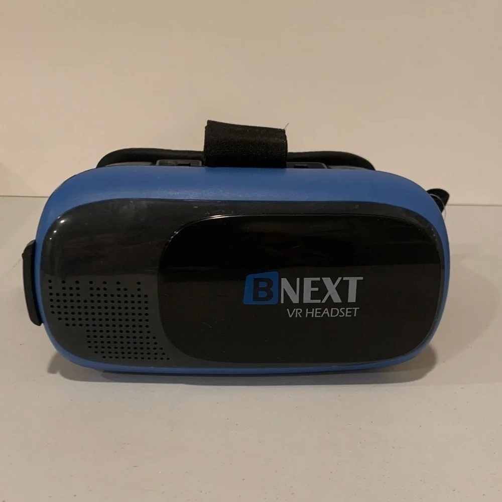 B Next Blue and Black VR Virtual Reality Headset for use with any Smartphone